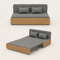 Sofa giường gấp gọn vải lanh canvas SmartFurni - SMF23