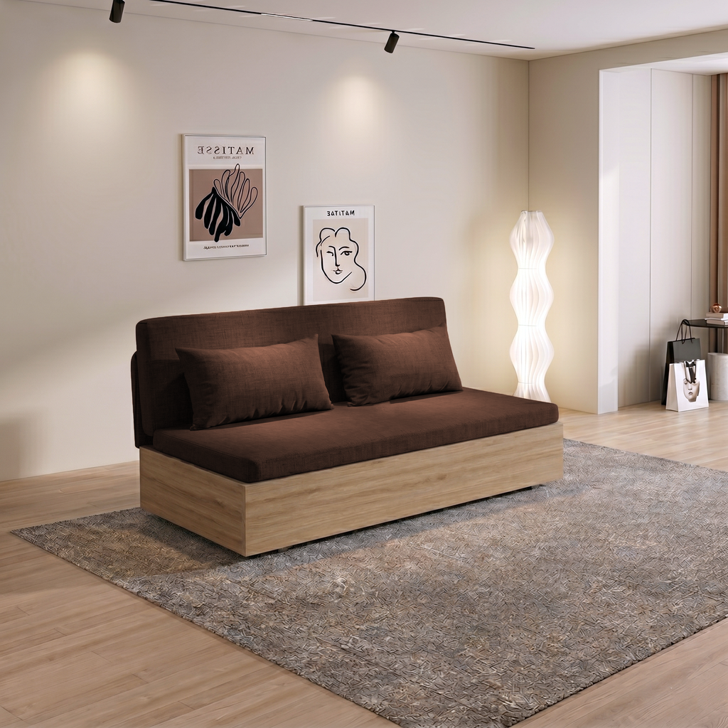 Sofa giường gấp gọn vải lanh canvas SmartFurni - SMF23