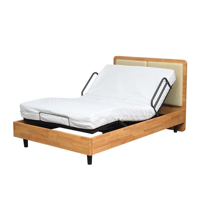 Giường công thái học SmartFurni - SMF801 khung gỗ tự nhiên