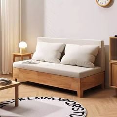 Sofa Giường SMF23 Gỗ Tự Nhiên có Hộc Đựng Đồ SmartFurni SMF23-GTN