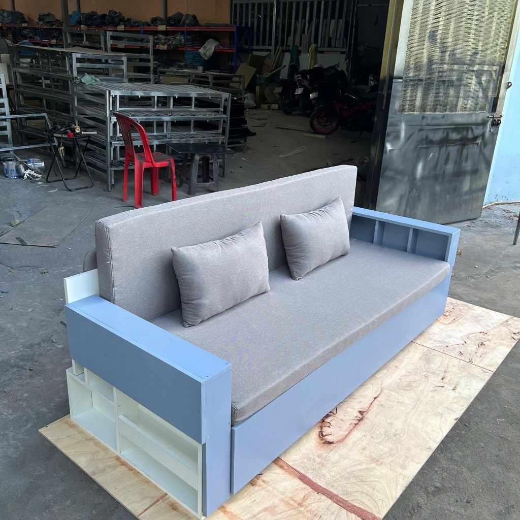 Sofa giường 4 trong 1 SmartFurni SMF28 - Tích hợp bàn làm việc + bàn ăn