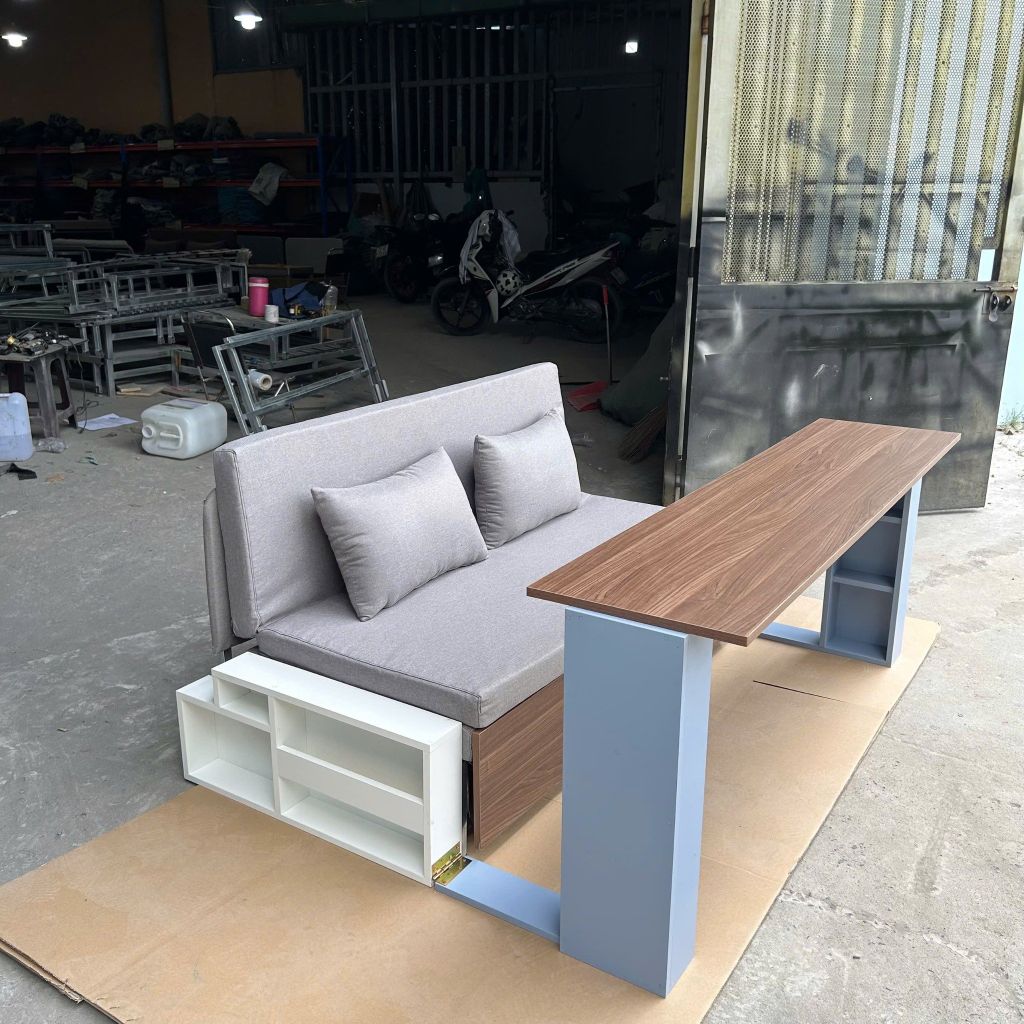 Sofa giường 4 trong 1 SmartFurni SMF28C - Tích hợp bàn làm việc + bàn ăn