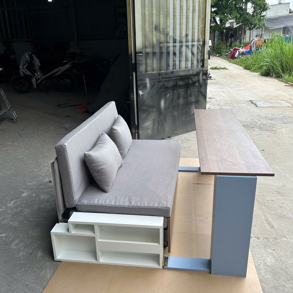 Sofa giường 4 trong 1 SmartFurni SMF28C - Tích hợp bàn làm việc + bàn ăn