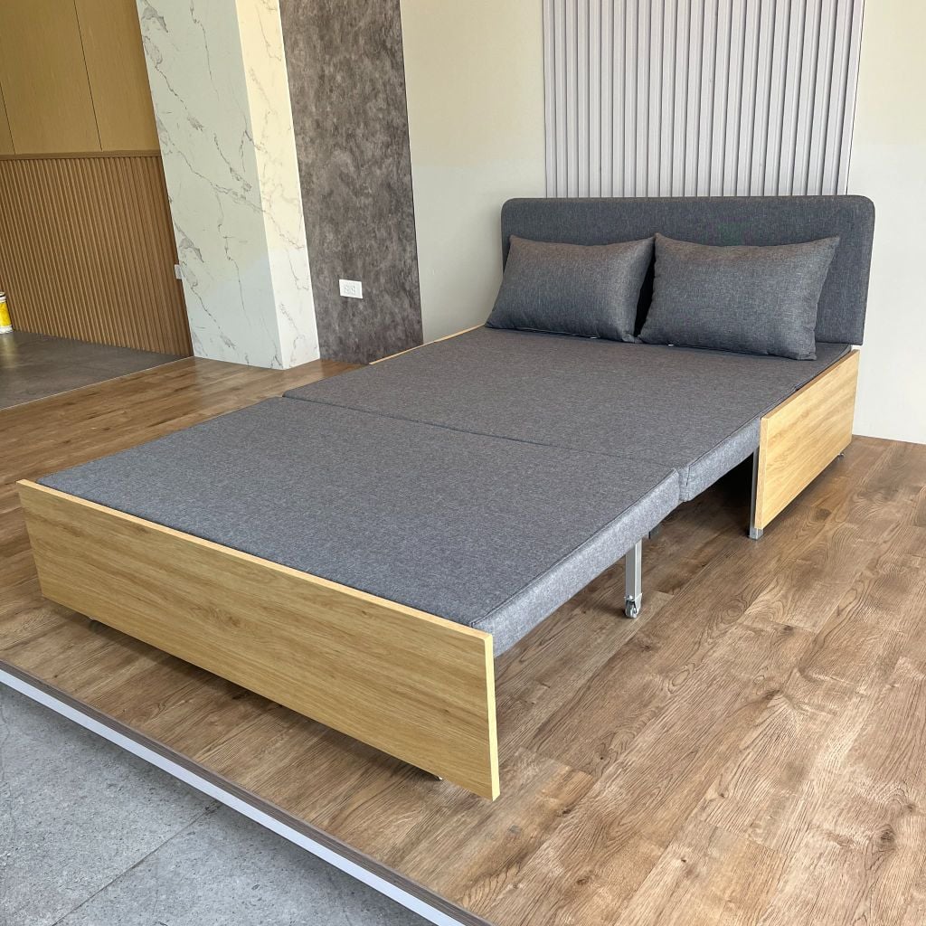 Sofa giường gấp gọn vải lanh canvas SmartFurni - SMF23
