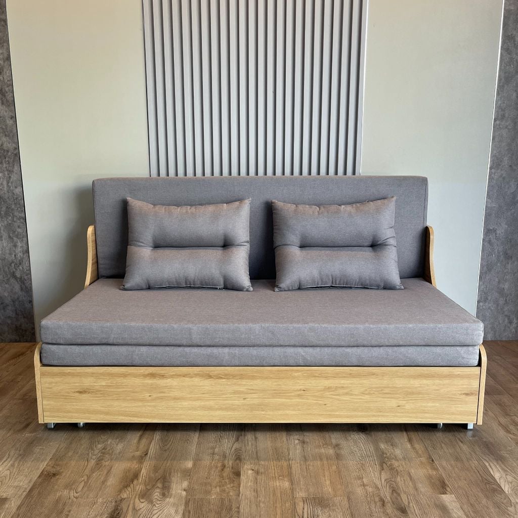 Sofa giường gấp gọn vải lanh canvas SmartFurni - SMF22