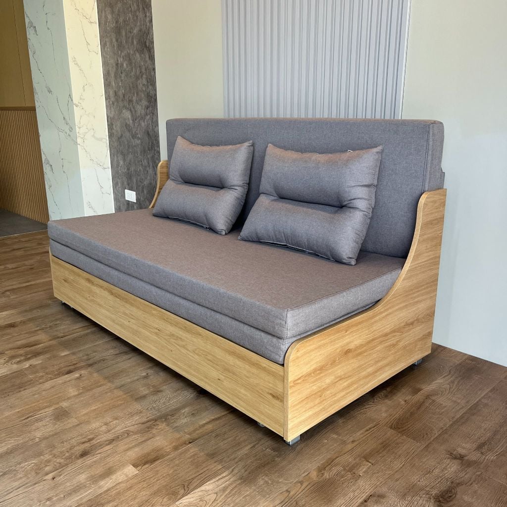 Sofa giường gấp gọn vải lanh canvas SmartFurni - SMF22