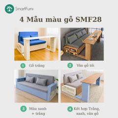 Sofa giường 4 trong 1 SmartFurni SMF28C - Tích hợp bàn làm việc + bàn ăn