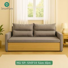 Sofa giường thông minh SmartFurni SMF18 - Mặt ốp gỗ Melamine
