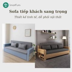 Sofa giường 4 trong 1 SmartFurni SMF28 - Tích hợp bàn làm việc + bàn ăn