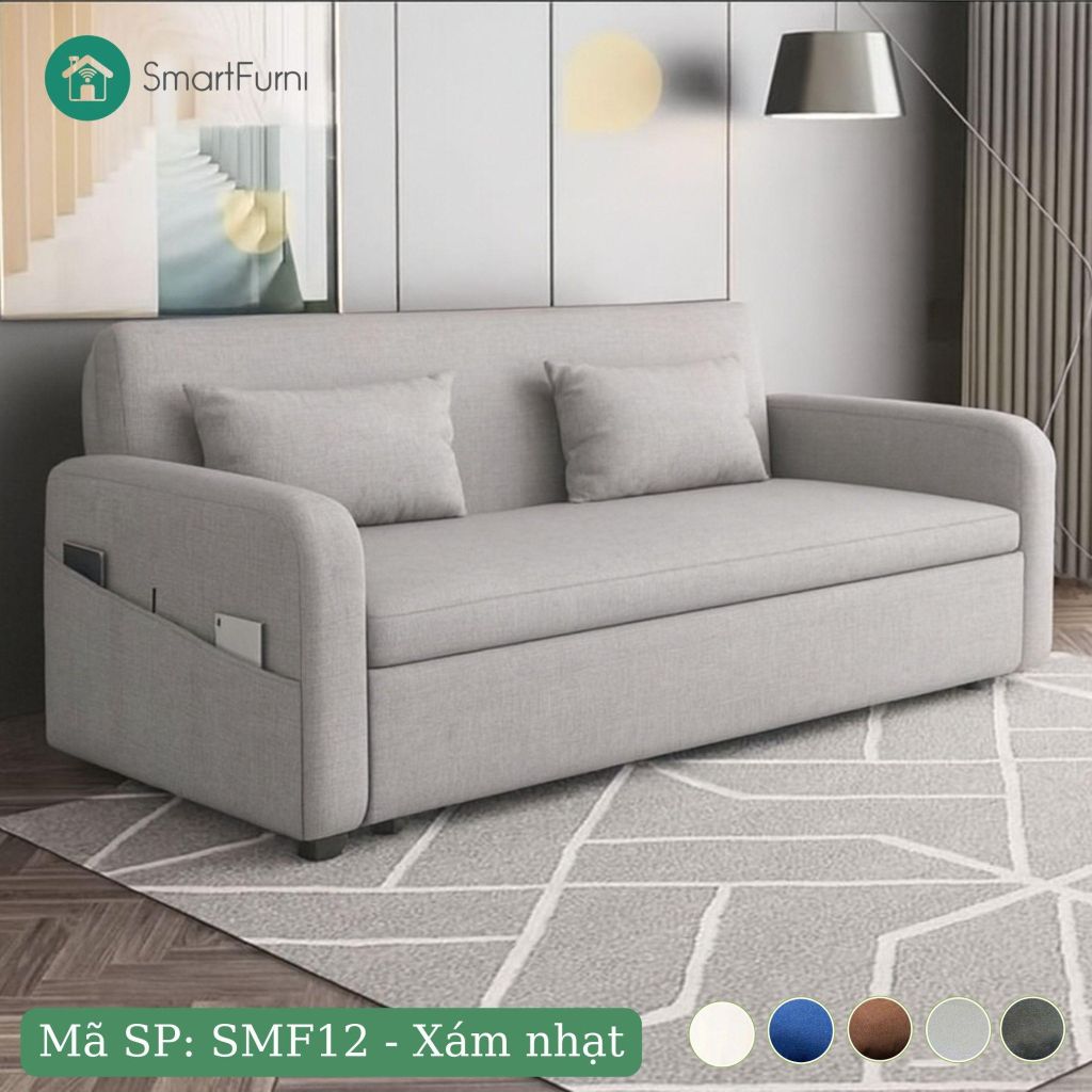 Sofa giường đa năng vải lanh canvas SmartFurni - SMF12A