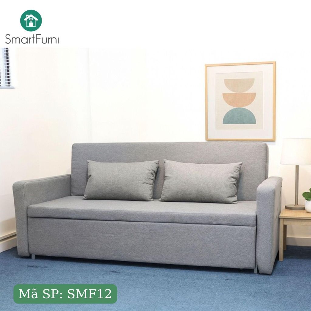 Sofa giường đa năng vải lanh canvas SmartFurni - SMF12A