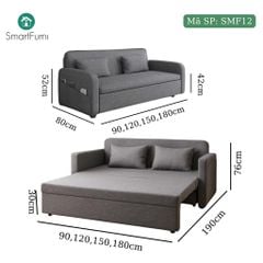 Sofa giường đa năng vải lanh canvas SmartFurni - SMF12A