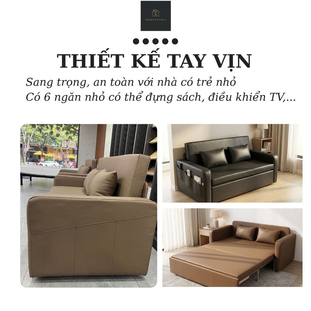 Sofa Giường Da PU SMF12  SmartFurni SMF12-PU