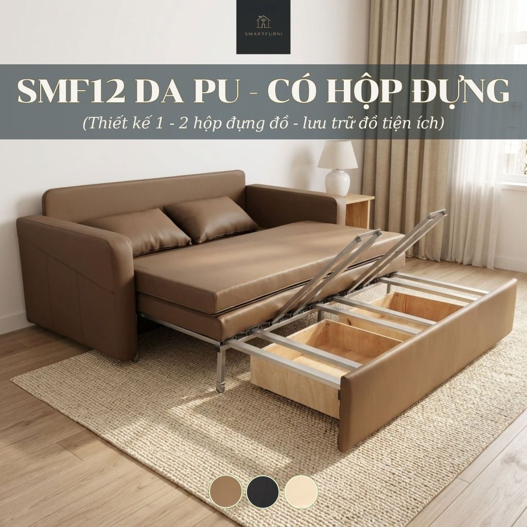 Sofa Giường Da PU SMF12  SmartFurni SMF12-PU