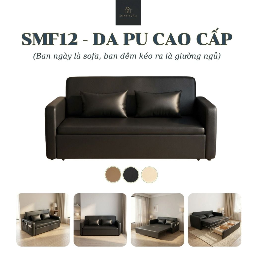 Sofa Giường Da PU SMF12  SmartFurni SMF12-PU