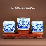  Bát Hương Sen Vạn Phúc Men Lam 