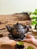  Bộ Ấm Chén Trà Sen Nổi Vẽ Nhũ Vàng 