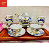  Ấm Chén Thần đèn -Hoa sen vẽ vàng 