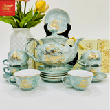  Ấm Chén Phú Qúy Thuận Buồm Xuôi gió -Màu Vân Đá 