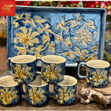  Bộ tích sen dây cổ thời lý trần khay chữ nhật 