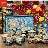  Bộ tích ngư hoa phú quý khay chữ nhật 