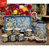  Bộ tích sen dây cổ thời lý trần khay chữ nhật 