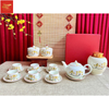  Bộ Ấm Chén Hoa Sen Vàng 