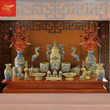  Bộ Đồ Thờ Đắp Nổi Men Hoàng Thổ Bát Tràng 