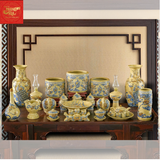  Bộ Đồ Thờ Đắp Nổi Men Hoàng Thổ Bát Tràng 