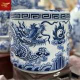  Bát Hương Đắp Nổi-Song Long Chầu Nguyệt-Men Tràm Ngọc Nếp 