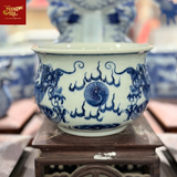  Bát Hương Vuốt Tay Dáng Lư-Song Long-Men Tràm Ngọc Nếp 