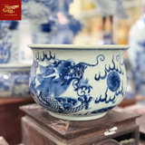  Bát Hương Vuốt Tay Dáng Lư-Song Long-Men Tràm Ngọc Nếp 