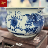 Bát Hương Vuốt Tay Dáng Lư-Song Long-Men Tràm Ngọc Nếp 