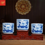  Bát Hương Liên Hoa Cát Tường Men Lam 