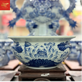  Bát Hương Dáng Lựu-Sen phú quý-Men Tràm Ngọc Nếp 