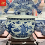  Bát Hương Vuốt Tay Dáng Lư-Bát Tiên-Men Tràm Ngọc Nếp 