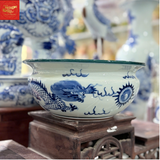  Bát Hương Dáng Lư -Song Long-Men lam 