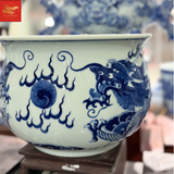  Bát Hương  Vuốt Tay Dáng Lư-Song Long  Chầu Nguyệt-Men Tràm Ngọc Nếp 