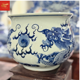  Bát Hương  Vuốt Tay Dáng Lư-Song Long  Chầu Nguyệt-Men Tràm Ngọc Nếp 