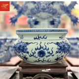  Bát Hương  Dáng Lư-Song Long-Men Tràm Ngọc Nếp 