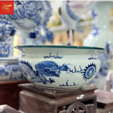  Bát Hương Dáng Lư -Song Long-Men lam 