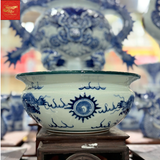  Bát Hương Dáng Lư -Song Long-Men lam 