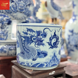  Bát Hương Dáng Lư -Song Long-Men lam 