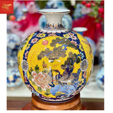  Bình Hút Lộc Vẽ Tứ Cảnh Nên Gấm Vàng Vẽ Vàng H45 