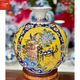  Bình Hút Lộc Vẽ Tứ Cảnh Nên Gấm Vàng Vẽ Vàng H45 