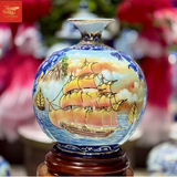  Bình Hút Lộc Nhị Cảnh Công Danh Phú Qúy-Thuận Buồm H35 