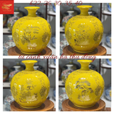  Bình Hút Lộc Tứ Cảnh Vẽ Vàng Màu Vàng 