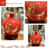  Bình Hút Lộc Phúc Lộc Thọ Vẽ Vàng Màu Đỏ 