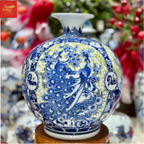  Bình Hút Lộc Nền Gấm Tứ Cảnh H40 