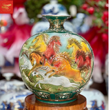  Bình Hút Lộc Họa Tiết Nổi -Thuận Buồm Xuôi gió- Mã Đáo Thành Công-Vẽ Vàng H35 